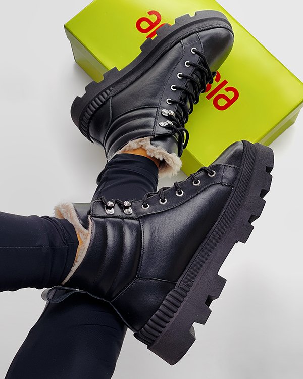 Фото: Модні черевики-хайкери на платформі. Купити зі знижкою 34%.